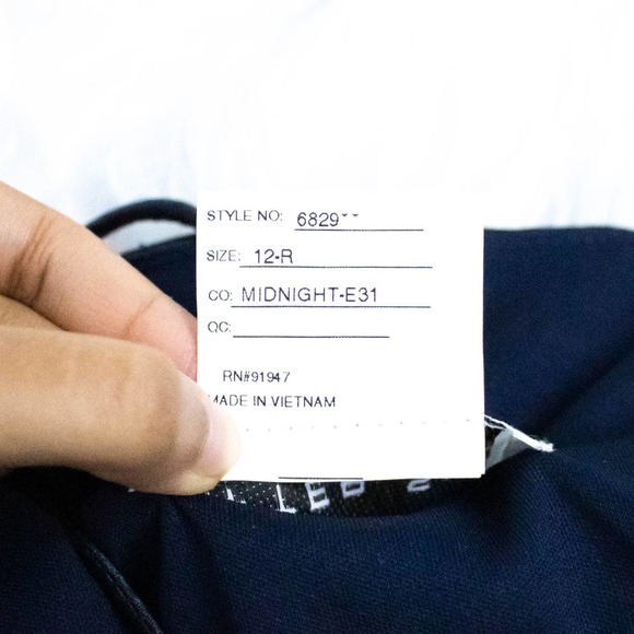 Nordstrom Womens Formal Midi Dress Size 12 Navy Blue Satin Wrap Halter Cocktail - Picture 12 of 12